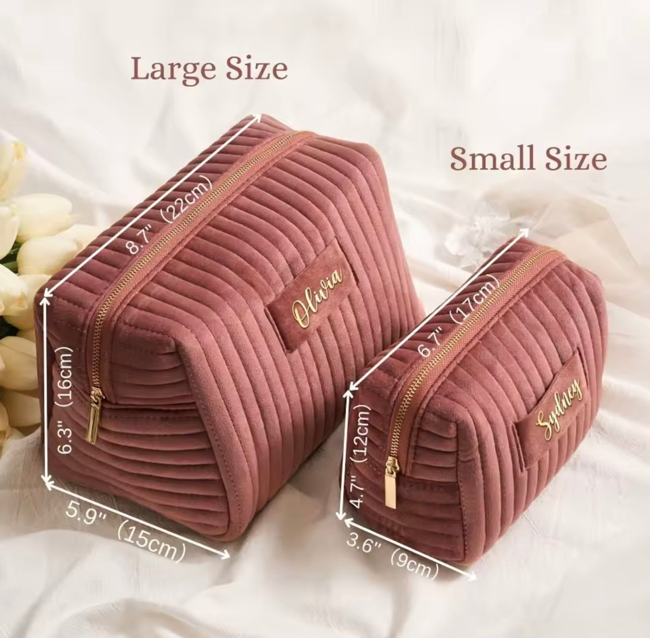 Blue Cosmetic Case: Large