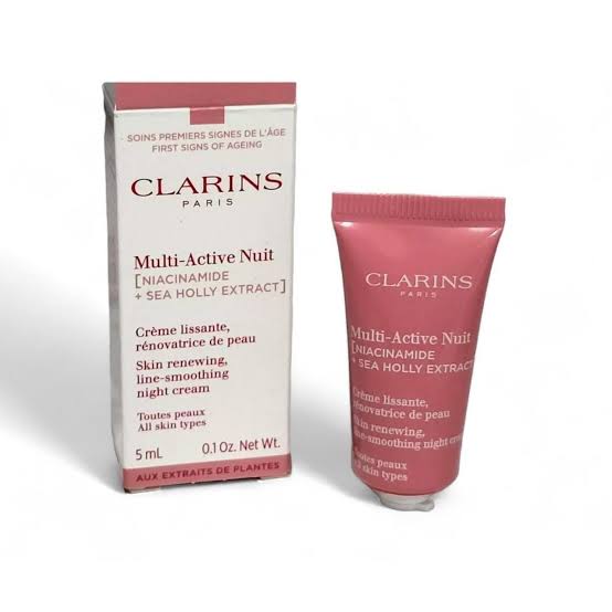 Clarins: Skin renewing line-smoothing night cream (5ml)