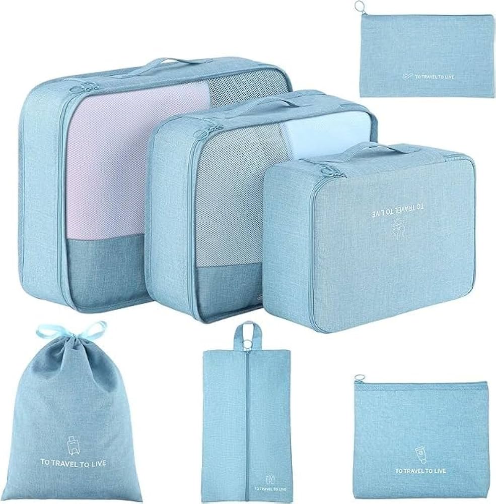 7 Piece Travel Organizer Set