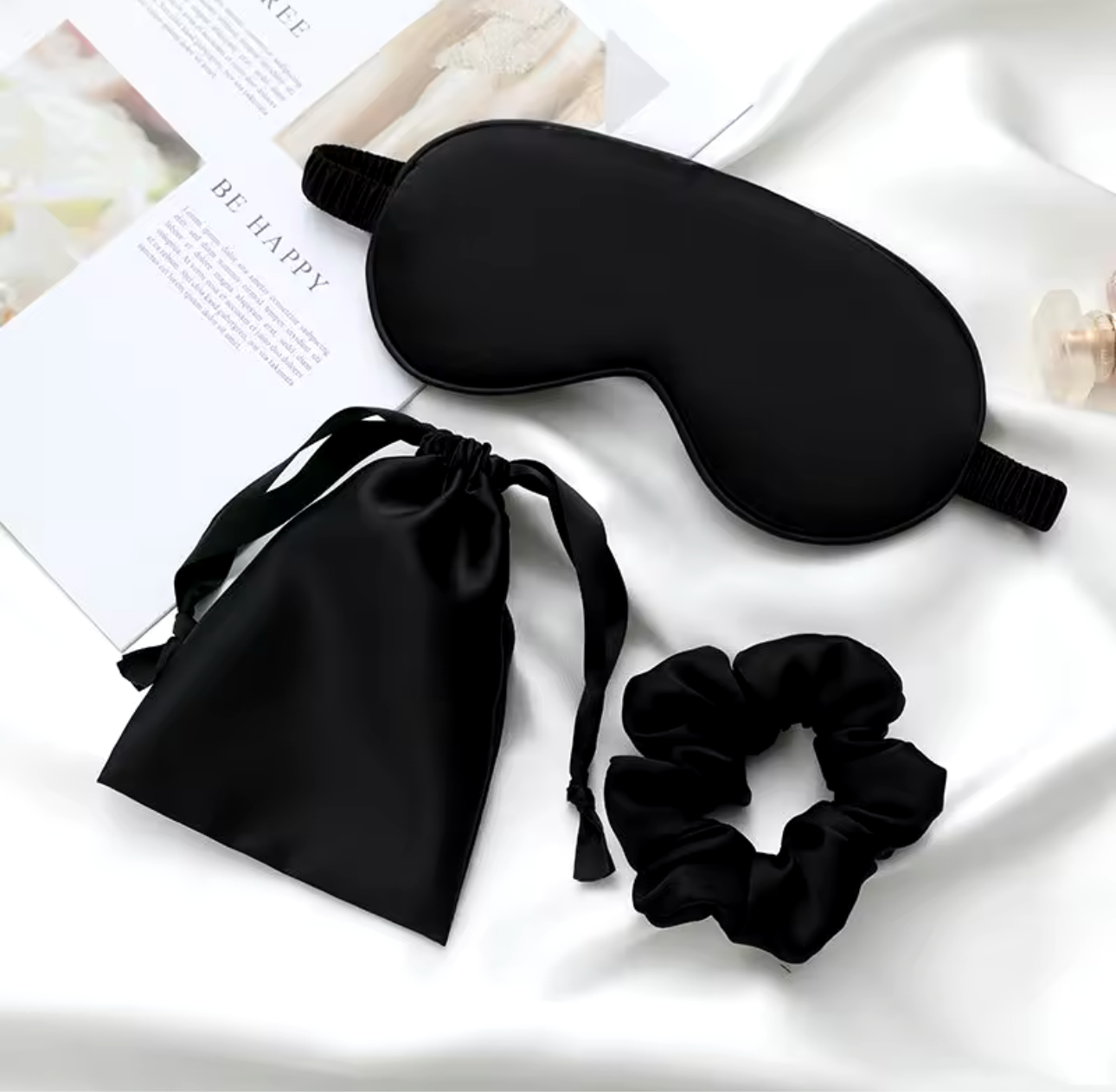 3 Piece Satin Eye Mask Set