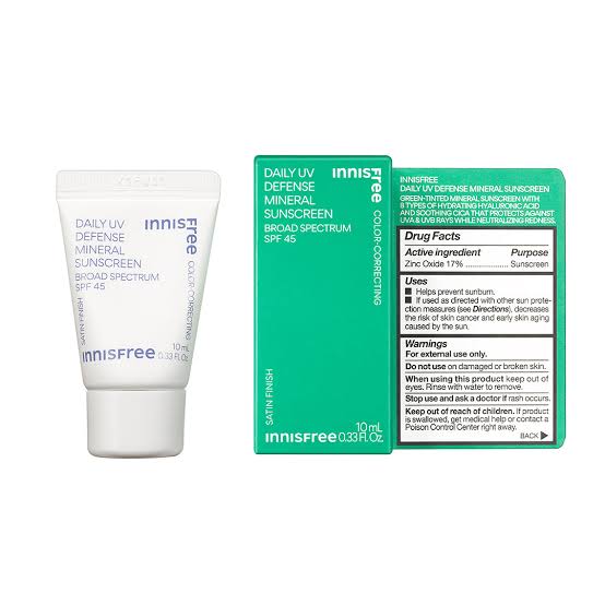 Innisfree: Daily UV Defense Mineral Sunscreen (10ml)