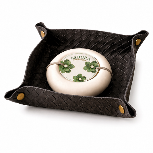 Bakhoor Burner in Leather Tray